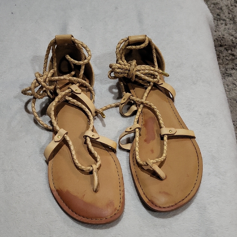 Express Tan Braided Women's Sandals